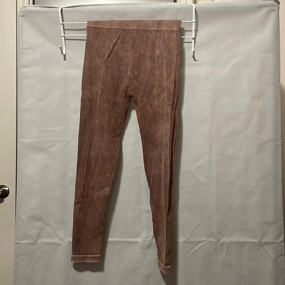 brown high waist leggings M